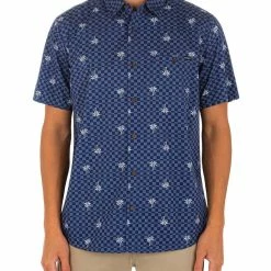 Discount 👍 Hurley Mens Organic Cotton Collared Button-Down 👕 Shirt 🌟