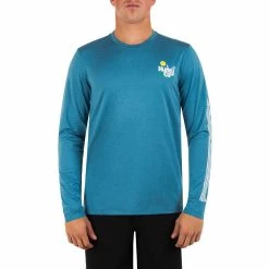 Promo ❤️ Hurley Men'S H20-Dri Easton Coastal Exploration Upf Long Sleeve in Rift Blue ✨