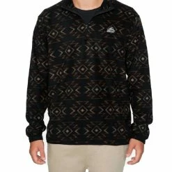 Coupon 🌟 Hurley men Mesa Windchill Quarter Zip Pullover Fleece Jacket in Black 😉