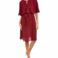 Buy 🔔 women London Times Pebble Crepe Midi 👗 Dress 🧨