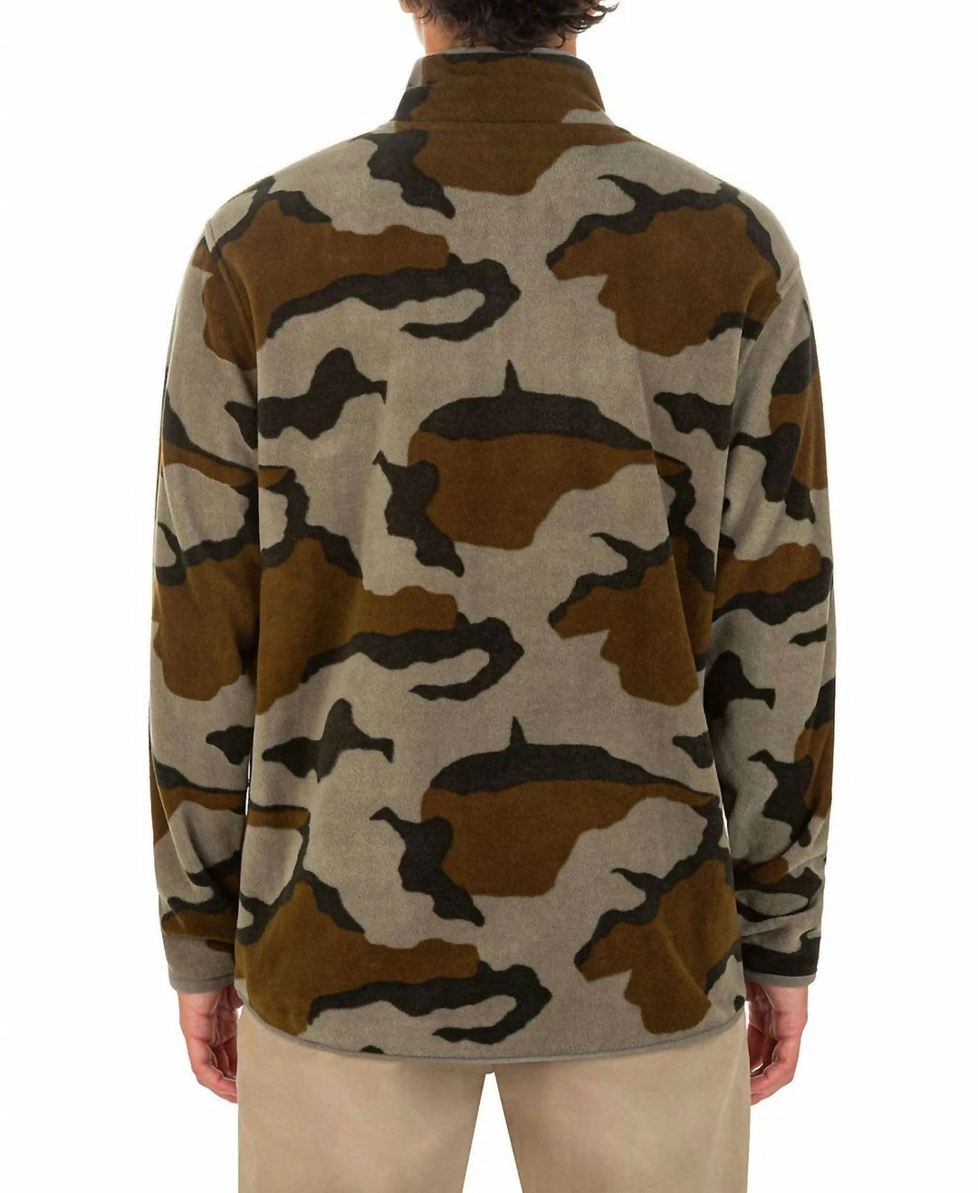 Best Sale π Hurley men Mesa Windchill Quarter Zip Pullover Fleece Jacket in Medium Olive βοΈ - Image 2