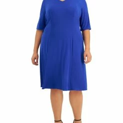 Top 10 ⌛ London Times Plus 👩 Womens A-Line Midi Halter 👗 Dress ⌛