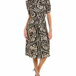 Best deal ✨ women London Times Jacquard Midi 👗 Dress 😍