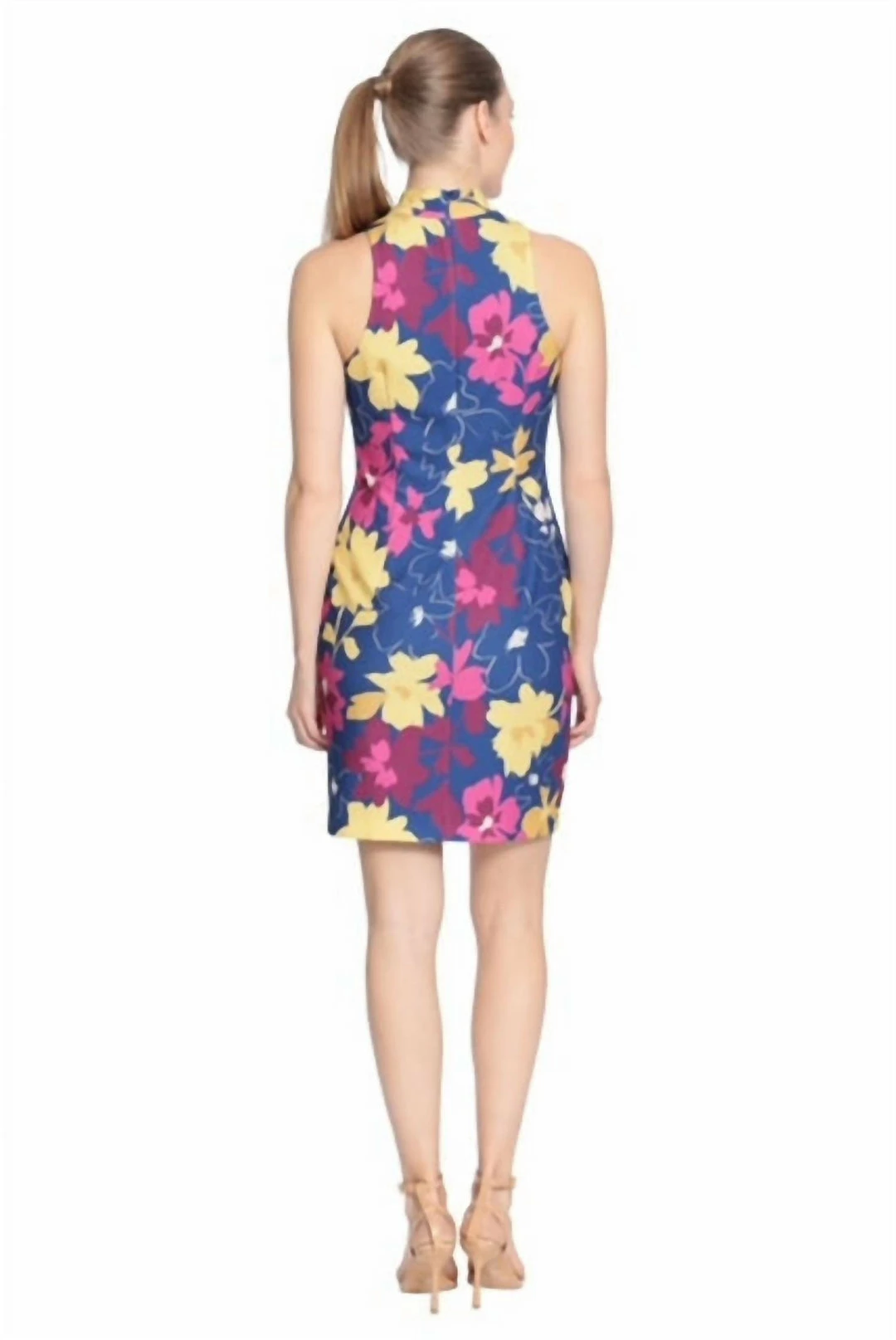 Coupon π London Times π© women Twist Neck Halter π Dress in Blue/Magenta π₯° - Image 2