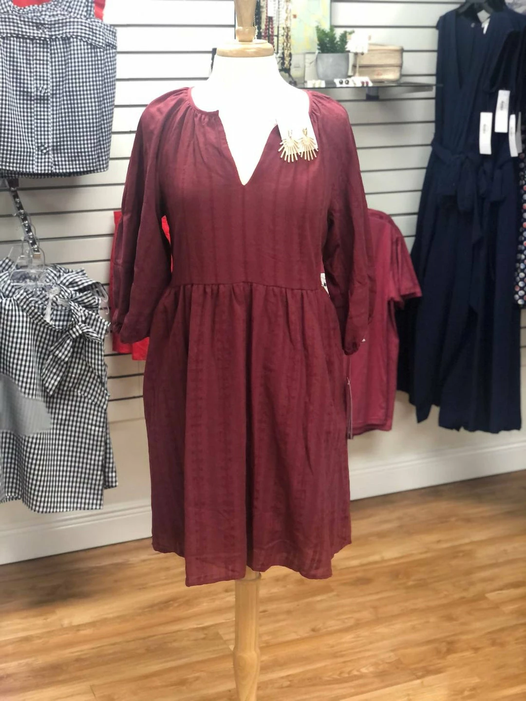 Best Sale β London Times π© women Jodi π Dress in Wine β - Image 2