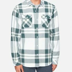 Wholesale β¨ Hurley men Santa Cruz Heavy Weight Flannel π Shirt in Pure Platinum π