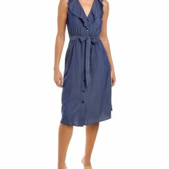 New 😉 women London Times Ruffle Midi 👗 Dress 🔥