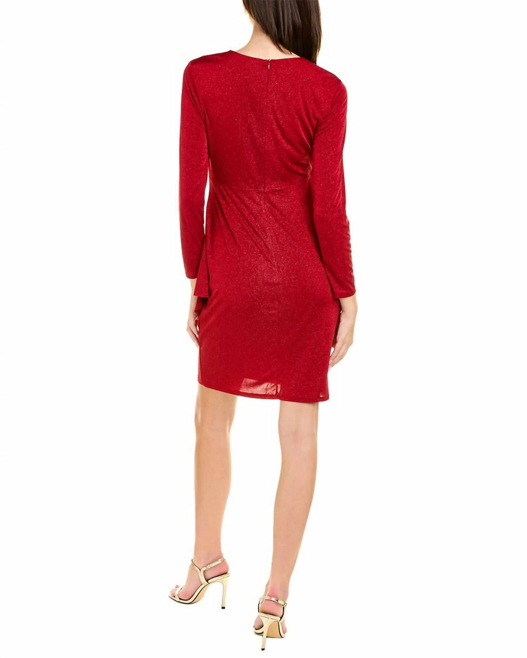 Cheap β London Times π© women Cascade Wrap π Dress in Red π - Image 2