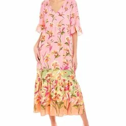 Brand new ✔️ women London Times V-Neck Maxi 👗 Dress 👏