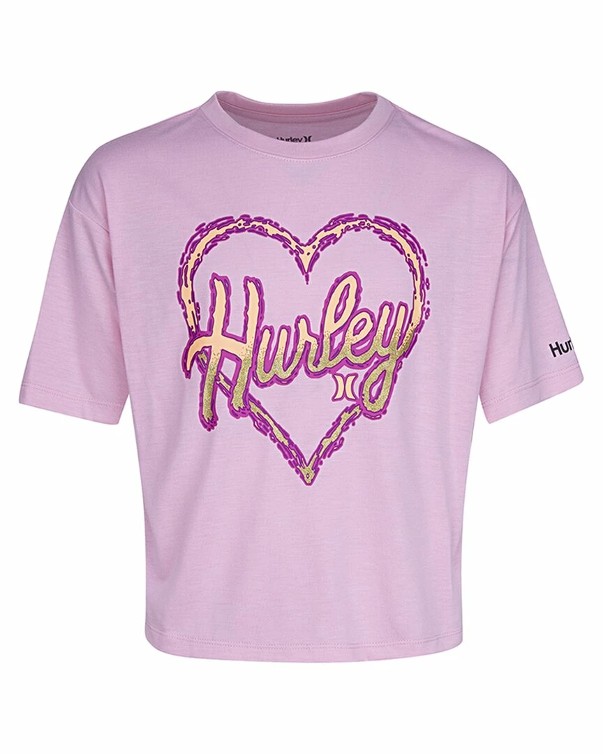 Flash Sale π kids Hurley Boxy Spiral T-Shirt with Hair Tie π