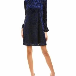 Promo 😉 London Times 👩 women Bell Sleeve Shift 👗 Dress in Cobalt 😍