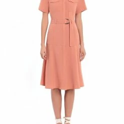 Flash Sale π London Times π© women Belted π Shirt π Dress in Desert Sand π₯