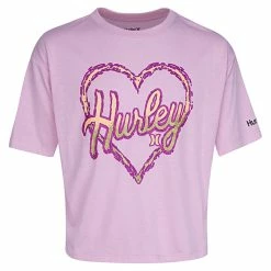 New β¨ kids Hurley Boxy Heart Graphic T-Shirt with Hair Tie π―