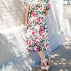 Best Sale ✨ London Times 👩 women Rose Garden 👗 Dress in Multi 🎉